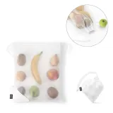 Geantă pliabilă din plasă și poliester reciclat 190T (100% rPET) Bolzano – cu imprimare personalizată — fotografia 2