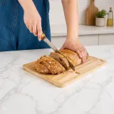 Tocător de pâine din bambus cu cuțit inclus Catcher – cu imprimare personalizată — fotografia 5