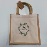 Tote bag pentru pictat din iuta si bumbac - Printers' Midi Jute Bag — fotografia 4