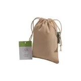 Pungă cadou din bumbac organic, 140 g/m², 10 x 14 cm – cu imprimare personalizată — fotografia 1