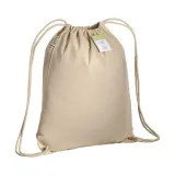 Pungă din bumbac organic cu șnur și colțuri întărite – cu imprimare personalizată — fotografia 1