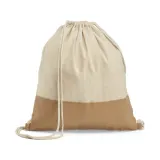Rucsac cu snur 100% bumbac (160 g/m²) Sablon – cu imprimare personalizată — fotografia 2