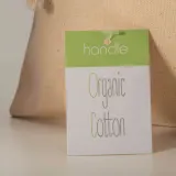 Pungă cadou din bumbac organic, 140 g/m², 15 x 20 cm – cu imprimare personalizată — fotografia 3