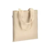 Pungă de cumpărături din bumbac organic, 220 g/m², cu mânere lungi – cu imprimare personalizată — fotografia 1