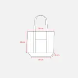 Geantă de cumpărături din bumbac natural, cu pliu la bază – cu imprimare personalizată — fotografia 3
