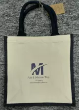 Tote bag pentru pictat din iuta si bumbac - Printers' Midi Jute Bag — fotografia 3