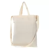 Tote bags din bumbac cu mânere scurte si bareta pentru umar Nordkoog — fotografia 1
