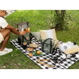 Geantă frigorifică căptușită din poliester reciclat 600D ripstop 11 L Roma M – cu imprimare personalizată — fotografia 5
