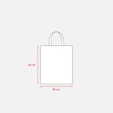 Tote bag de cumpărături din bumbac de 135 g/m², cu mânere scurte — fotografia 4
