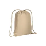 Rucsac din bumbac de 135 g/m², cu închidere cu șnur – cu imprimare personalizată — fotografia 1