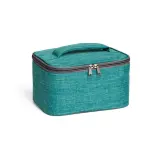 Geantă de toaletă de înaltă densitate 300D cu mâner căptușit Eliza – cu imprimare personalizată — fotografia 1