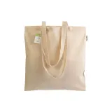 Geantă de cumpărături din bumbac organic, 140 g/m², cu mânere lungi – cu imprimare personalizată — fotografia 2