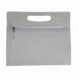 Geantă cosmetică din PVC transparentă, cu fermoar și mâner – cu imprimare personalizată — fotografia 2