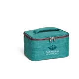 Geantă de toaletă de înaltă densitate 300D cu mâner căptușit Eliza – cu imprimare personalizată — fotografia 5