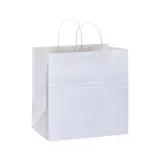 Pungă de cumpărături din hârtie de 100 gr/m², cu pliu lateral – cu imprimare personalizată — fotografia 1