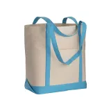 Geantă de cumpărături din bumbac natural, cu pliu la bază – cu imprimare personalizată — fotografia 1