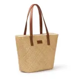 Miyako bag greige din bumbac cu fermoar — fotografia 1