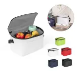 Geantă termică din poliester reciclat 600D cu curea reglabilă 7 L Cancun – cu imprimare personalizată — fotografia 2