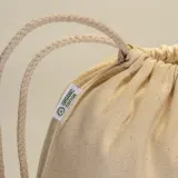 Rucsac din bumbac organic de 220 g/m², cu închidere cu șnur – cu imprimare personalizată — fotografia 5