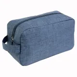 Trusă de cosmetice din țesătură de poliester melanj 300D, cu mâner – cu imprimare personalizată — fotografia 1