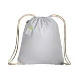 Pungă din bumbac organic cu șnur și colțuri întărite 140 g/m² – cu imprimare personalizată — fotografia 2