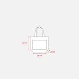 Mini-geantă de cumpărături din iută, cu buzunar și mânere din bumbac – cu imprimare personalizată — fotografia 4