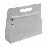 Geantă cosmetică din PVC transparentă, cu fermoar și mâner – cu imprimare personalizată — fotografia 1