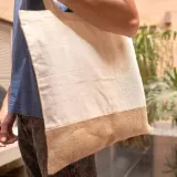 Tote bag din bumbac/iută Wave — fotografia 3