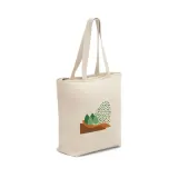 Tote bag din bumbac 100% cu fermoar (280 g/m²) Hackney — fotografia 4