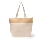 Cooler bag Morea greige din iută 280 g/m² cu fermoar — fotografia 2