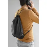 Rucsac cu snur 190T poliester reciclat (100% rPET) Pemba – cu imprimare personalizată — fotografia 4