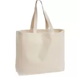 Tote bags groasa din bumbac cu burduf SBT 240 G/M² – Natur — fotografia 1