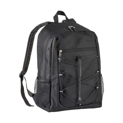 Rucsac din poliester 600D cu 4 buzunare (două buzunare laterale din plasă). Curele și spate căptușite – cu imprimare personalizată