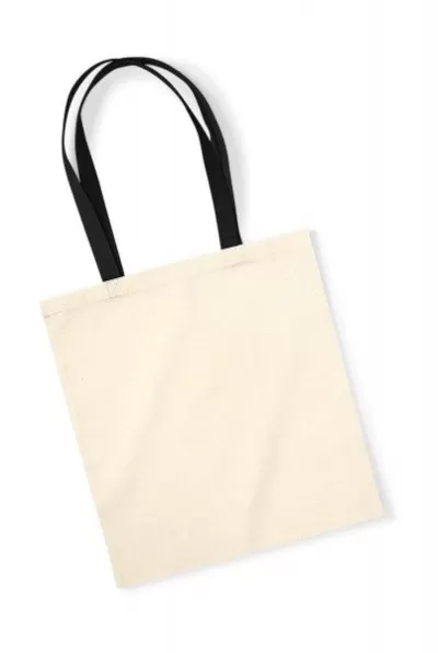 Tote bag din bumbac organic cu mânere diverse culori - EarthAware™ Organic Bag for Life - Contrast Handles