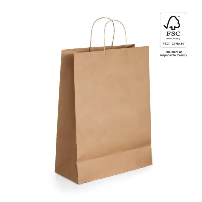 Pungă de hârtie kraft (115 g/m²) Leia – cu imprimare personalizată