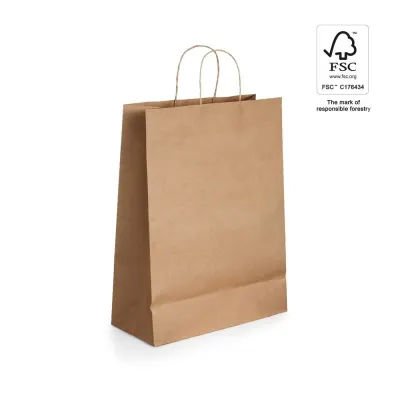 Pungă de hârtie kraft (115 g/m²) Tayla – cu imprimare personalizată