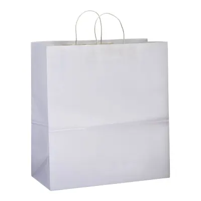 Pungă de cumpărături din hârtie de 100 gr/m², cu pliu lateral 100 g/m² – cu imprimare personalizată