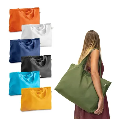 Tote bag din bumbac (50%), bumbac reciclat (30%) și poliester (20% rPET) (280 g/m²) Camden