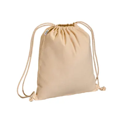 Rucsac din bumbac organic de 220 g/m², cu închidere cu șnur – cu imprimare personalizată