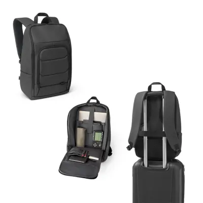 Rucsac pentru laptop fabricat din poliester reciclat 600D de înaltă densitate, cu finisaj rezistent la apă și căptușeală 16" Toulon – cu imprimare personalizată