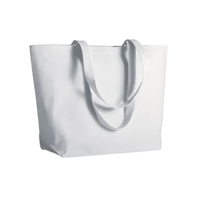 Pungă de cumpărături din bumbac de 280 g/m², cu mânere lungi și întăritură la fund – cu imprimare personalizată
