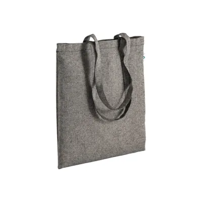 Geantă de cumpărături din bumbac reciclat, 190 g/m², cu mânere lungi, 38 x 42 cm – cu imprimare personalizată