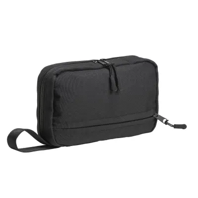 Organizator pentru dispozitive electronice din R-PET 900D, cu buzunare interioare și închidere cu fermoar – cu imprimare personalizată