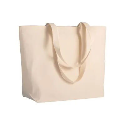 Pungă de cumpărături din bumbac de 280 g/m², cu mânere lungi și întăritură la fund – cu imprimare personalizată