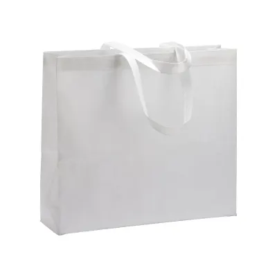 Pungă de cumpărături din R-PET de 80 g/m², sigilată termic, cu pliu lateral din rpet tnt – cu imprimare personalizată