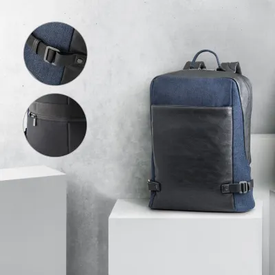 Rucsac pentru laptop până la 15.6'' în denim și PU Divergent backpack I – cu imprimare personalizată