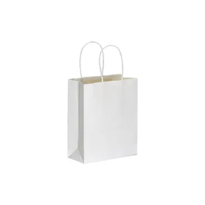 Pungă de cumpărături din hârtie de 100 gr/m², cu pliu lateral 100 g/m² – cu imprimare personalizată