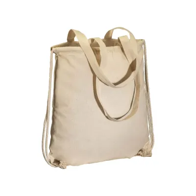 Rucsac din bumbac de 135 g/m², cu închidere cu șnur și mânere – cu imprimare personalizată