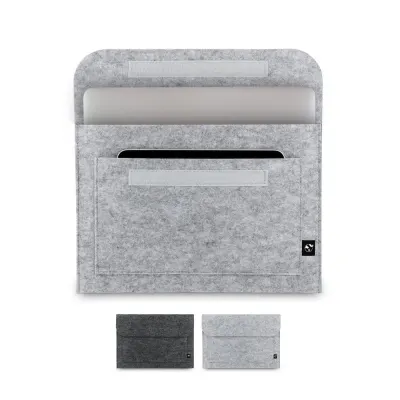 Geantă pentru laptop din pâslă reciclată (100% rPET) Felpy Sleeve – cu imprimare personalizată