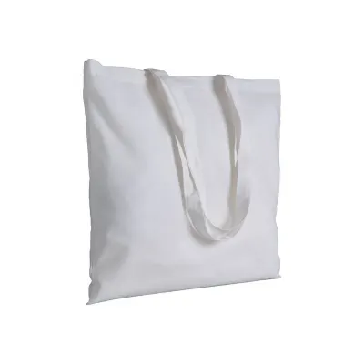 Tote bag de cumpărături din bumbac de 135 g/m², cu mânere lungi